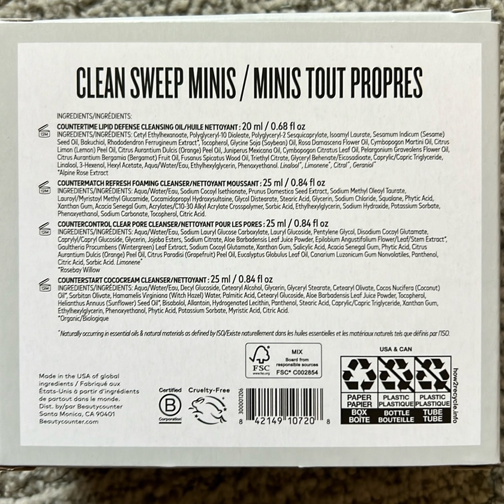 Beautycounter clean sweep minis